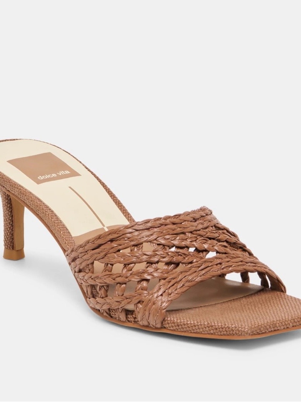 Dolce Vita Woven Tan Slide Mule